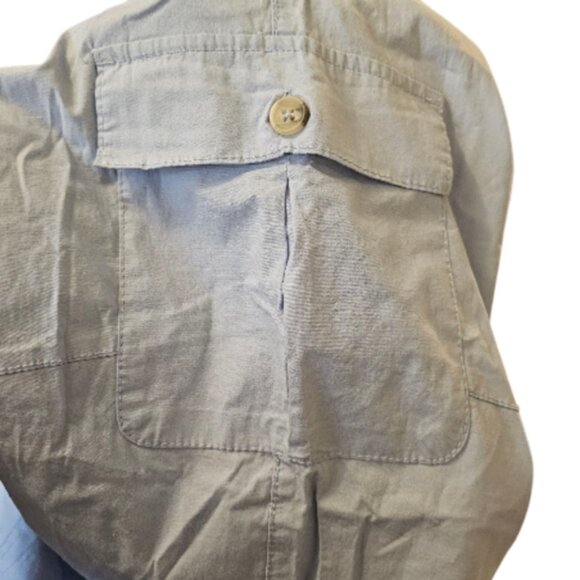 Blue Penningtons Women's Ribbed Waistband Cotton Capri Pants - Picture 3 of 11